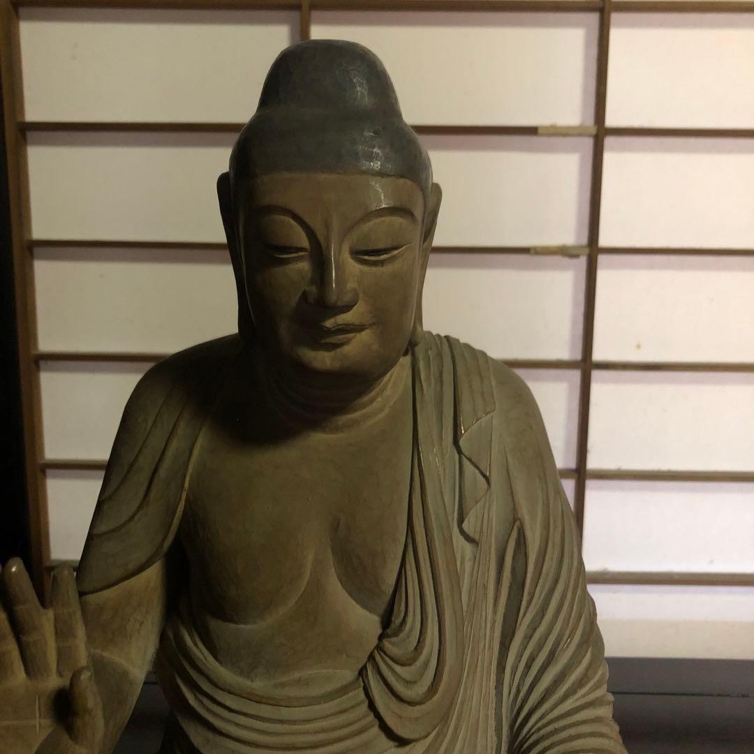 蔵の中にあった貞観様式の坐像仏