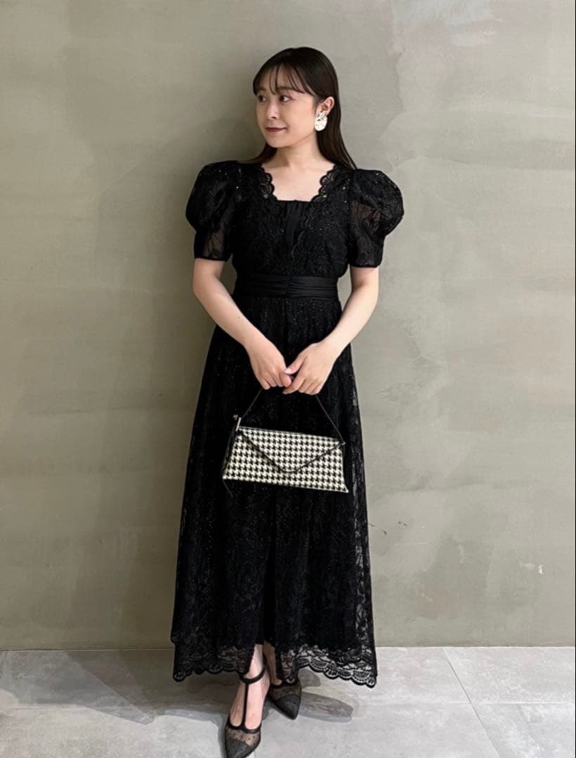 LILY BROWN レイヤードシャイニーグラスドレス