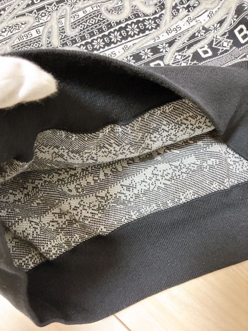 【ベルルッティ】幾何学模様 フード付きパーカー