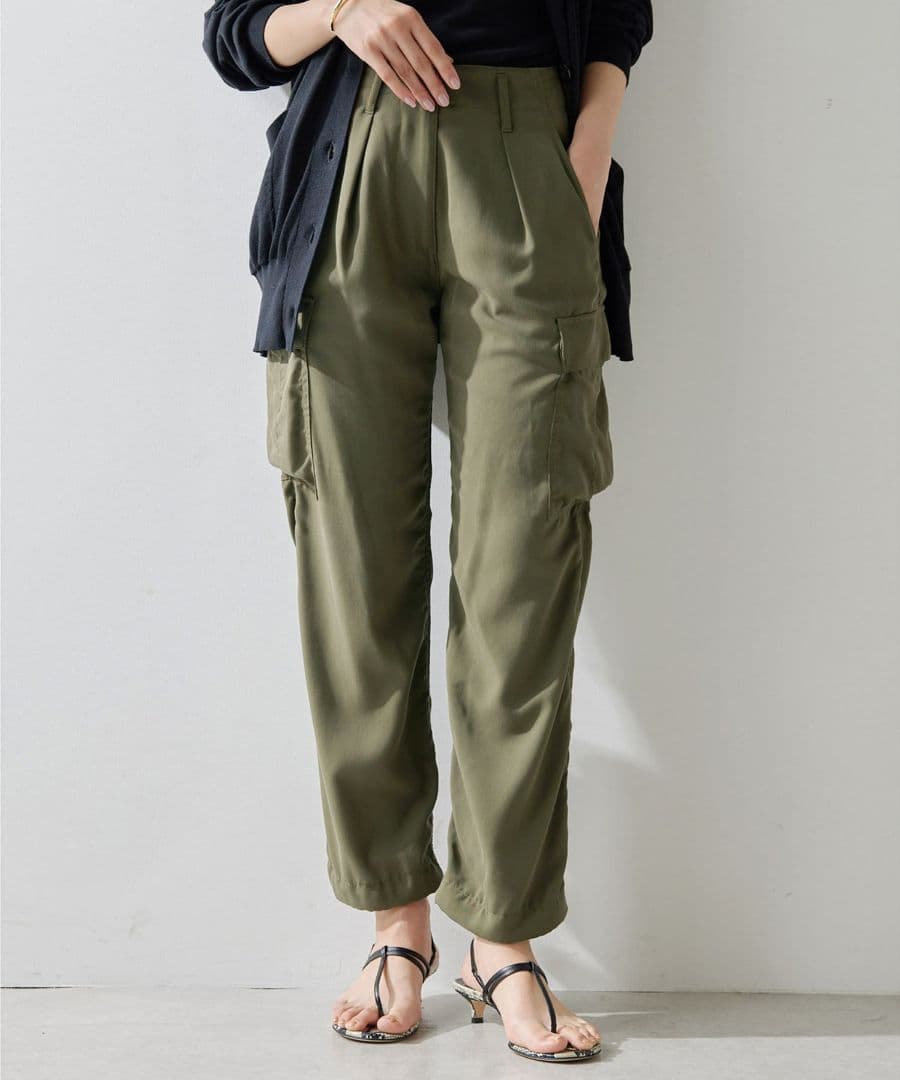 2024SS 完売品✨ウィムガゼット バックサテンカーゴパンツ グリーン