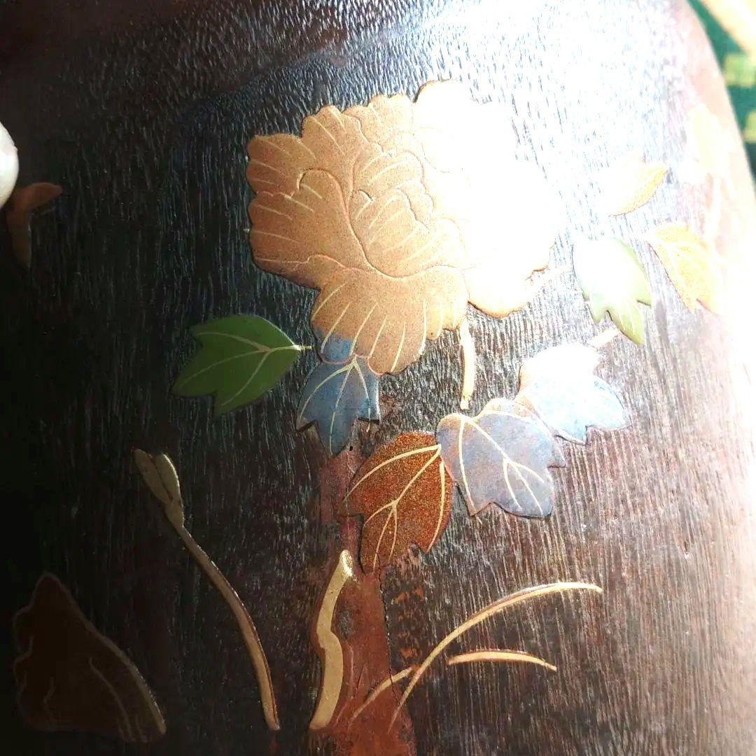 金沢工芸　桐火鉢　螺鈿蒔絵　一対火鉢