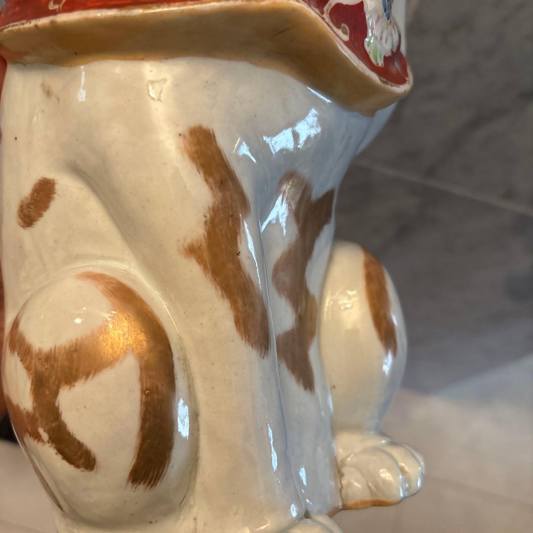 むち様アンティーク九谷焼妖艶な瞳や九谷焼独特の金彩や色彩が美しい存在感抜群招き猫