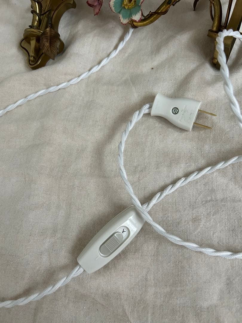 フランスアンティーク 壁掛けランプペア