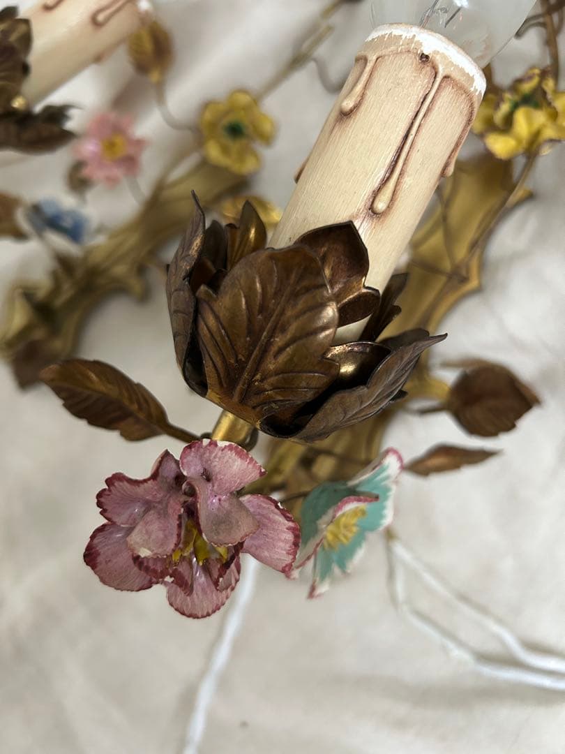 フランスアンティーク 壁掛けランプペア