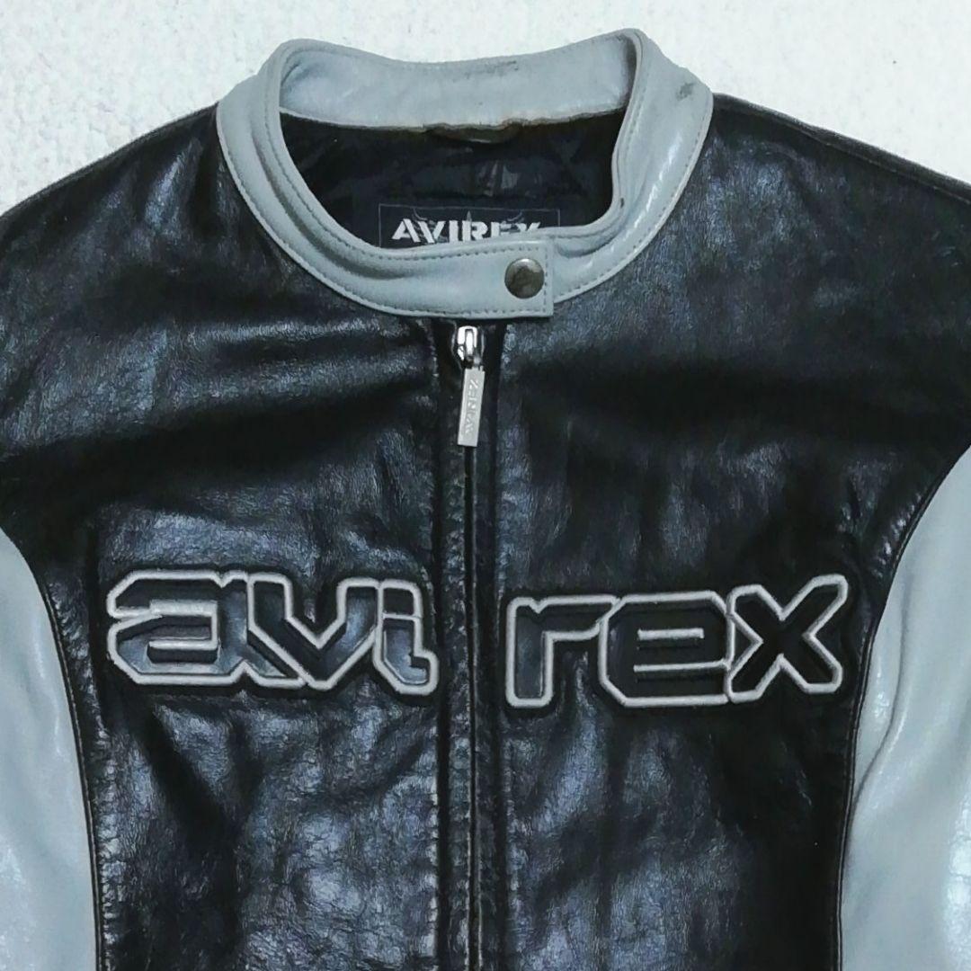 AVIREX アヴィレックス レザーシングルライダースジャケット(M)