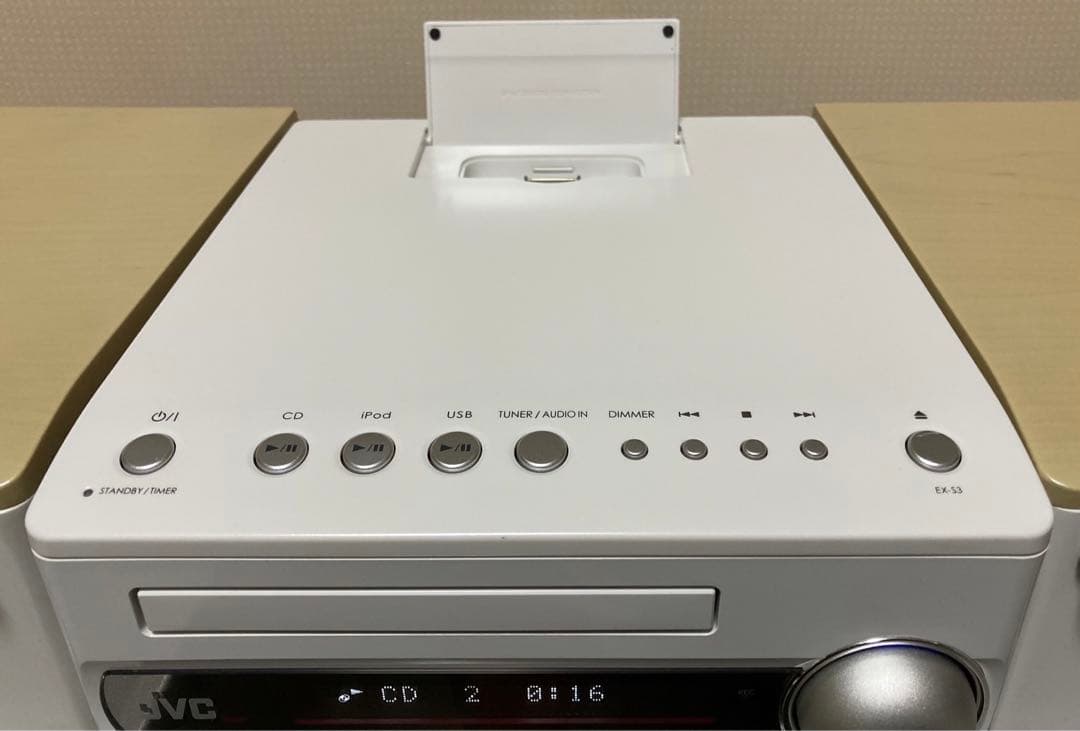 【美品】人気・JVC CA-EXS3 ウッドコーン/リモコン