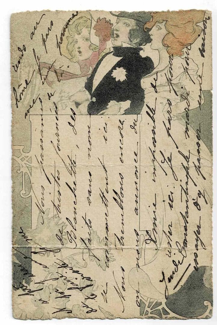 アンティークポストカード はがき 絵葉書 by Raphael Kirchner