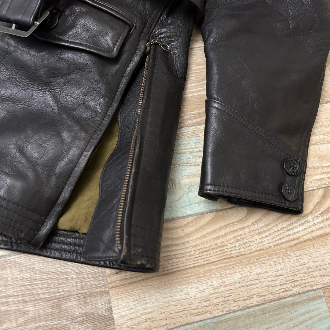 HAROLDS GEAR レザージャケット モーターサイクルコート ブラウン M