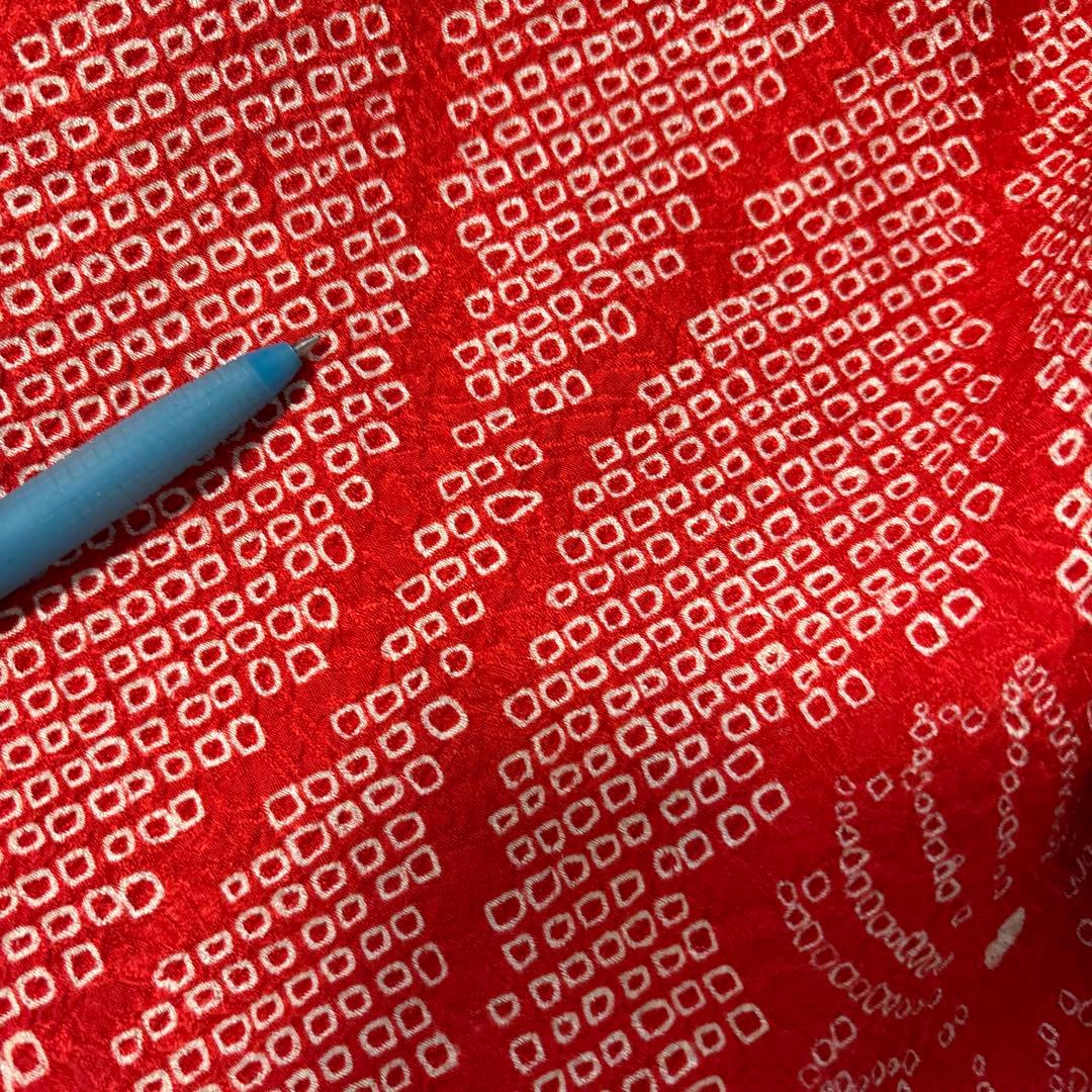 七五三　三歳　正絹総絞り着物 被布、草履セット