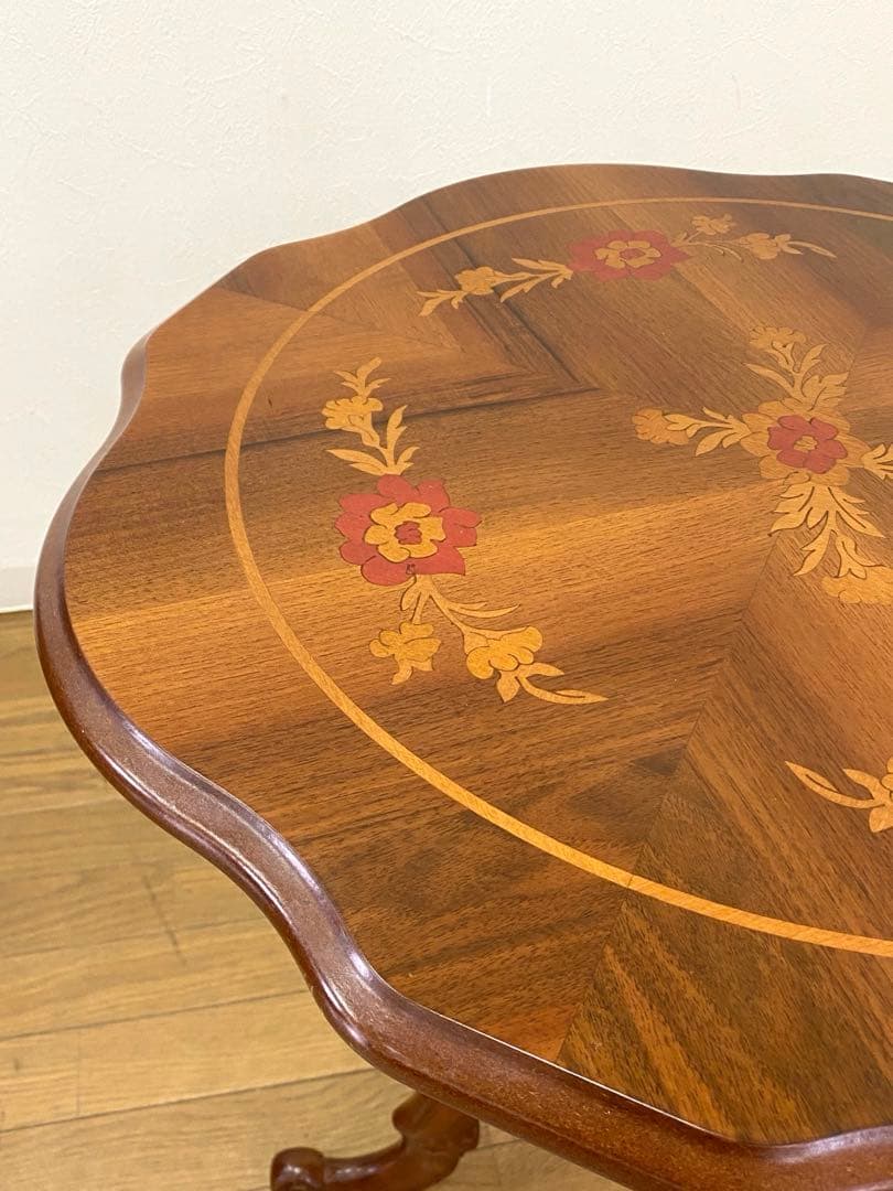 美品 象嵌 コーヒーテーブル カフェテーブル サイドテーブル インテリア 装飾