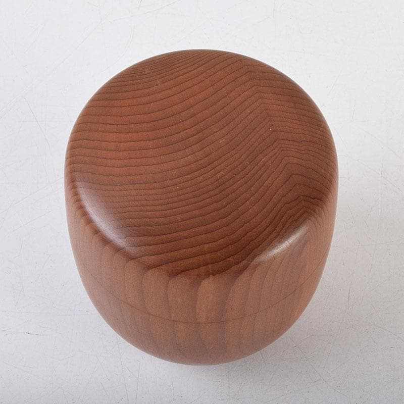 茶道具　飛騨一位一刀彫　十代　飛騨甚五郎　村山群鳳作　棗　共箱　V　8778