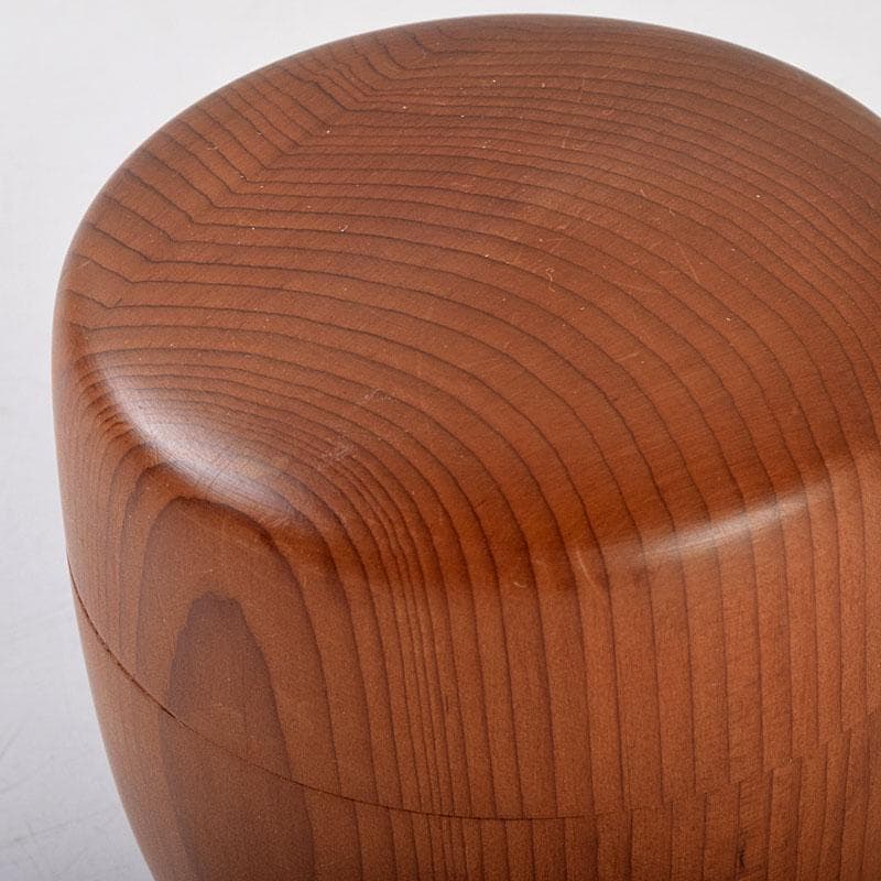 茶道具　飛騨一位一刀彫　十代　飛騨甚五郎　村山群鳳作　棗　共箱　V　8778