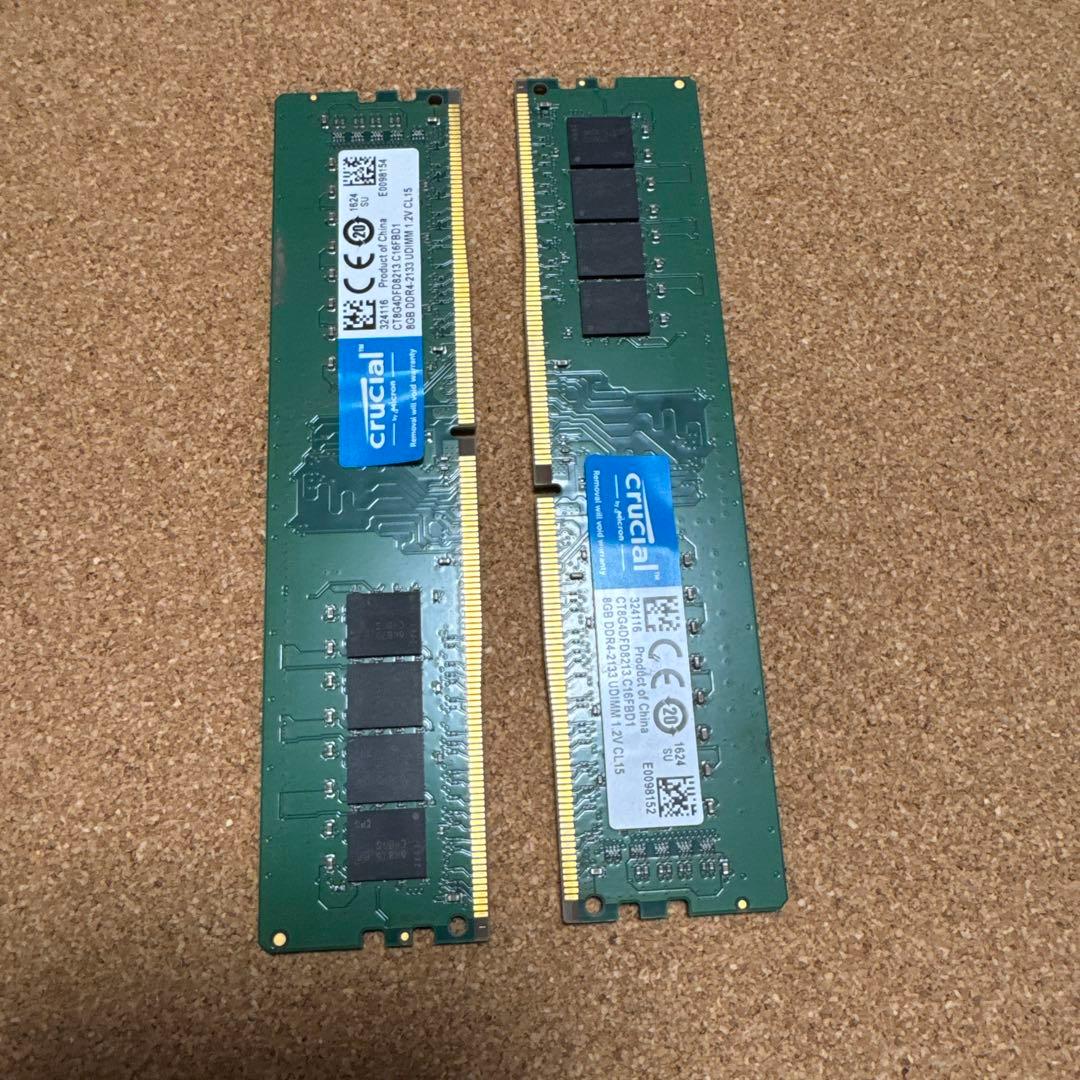 crucial DDR4 16G(8GB メモリ 2400MHz 2枚セット)B