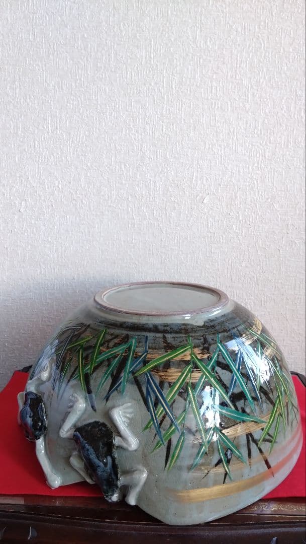 平安麦波　麦波　山本雄次　大鉢　清水焼　京焼　鯰　河童　鉢