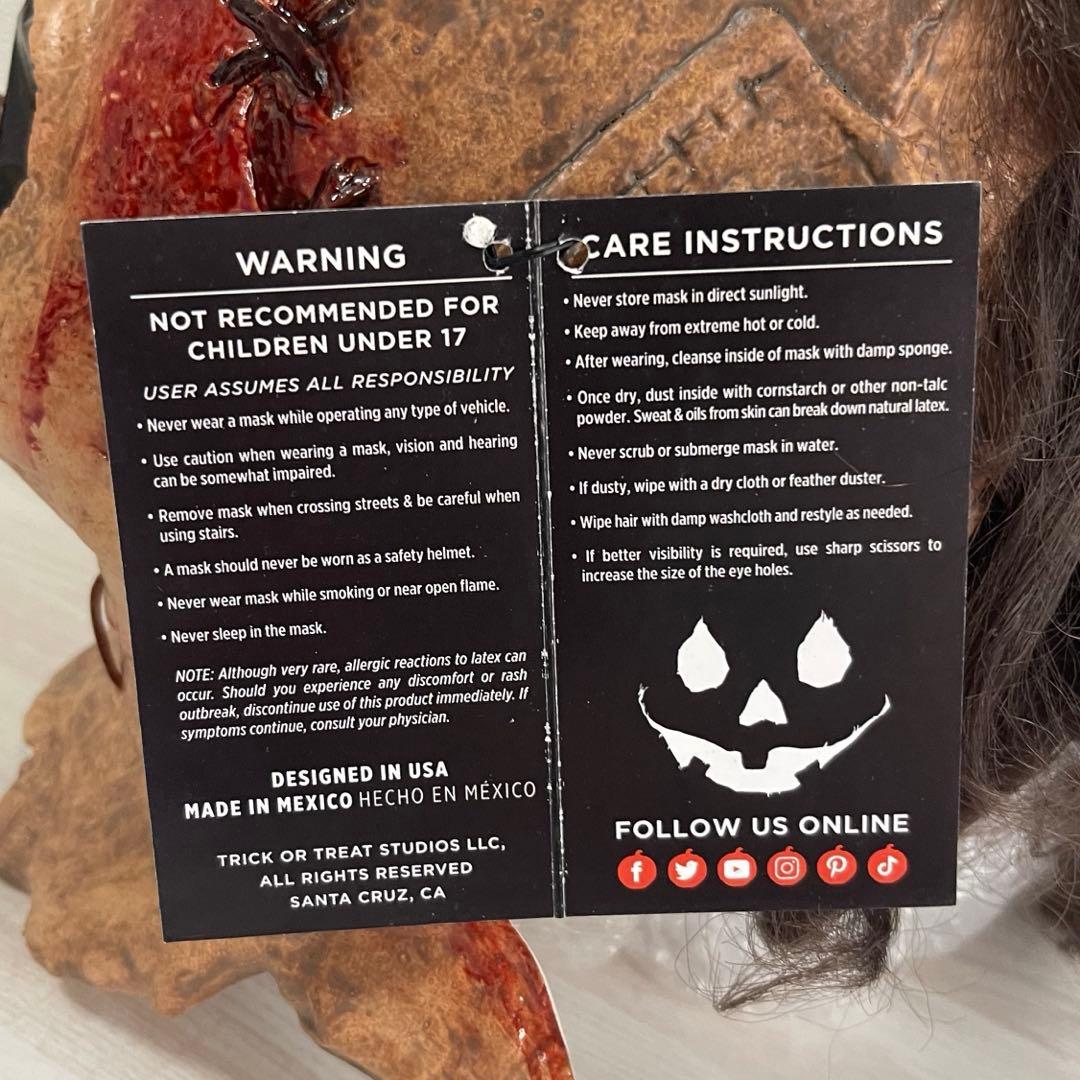 【新品未使用】悪魔のいけにえ マスク 仮面 被り物 ヘッド レザーフェイス