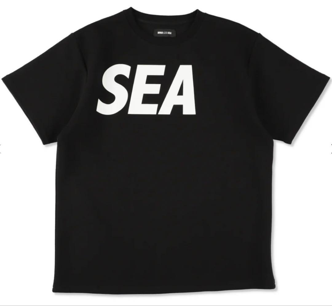 新品WINDANDSEAウィンダンシービッグロゴTシャツ黒キムタク木村拓哉
