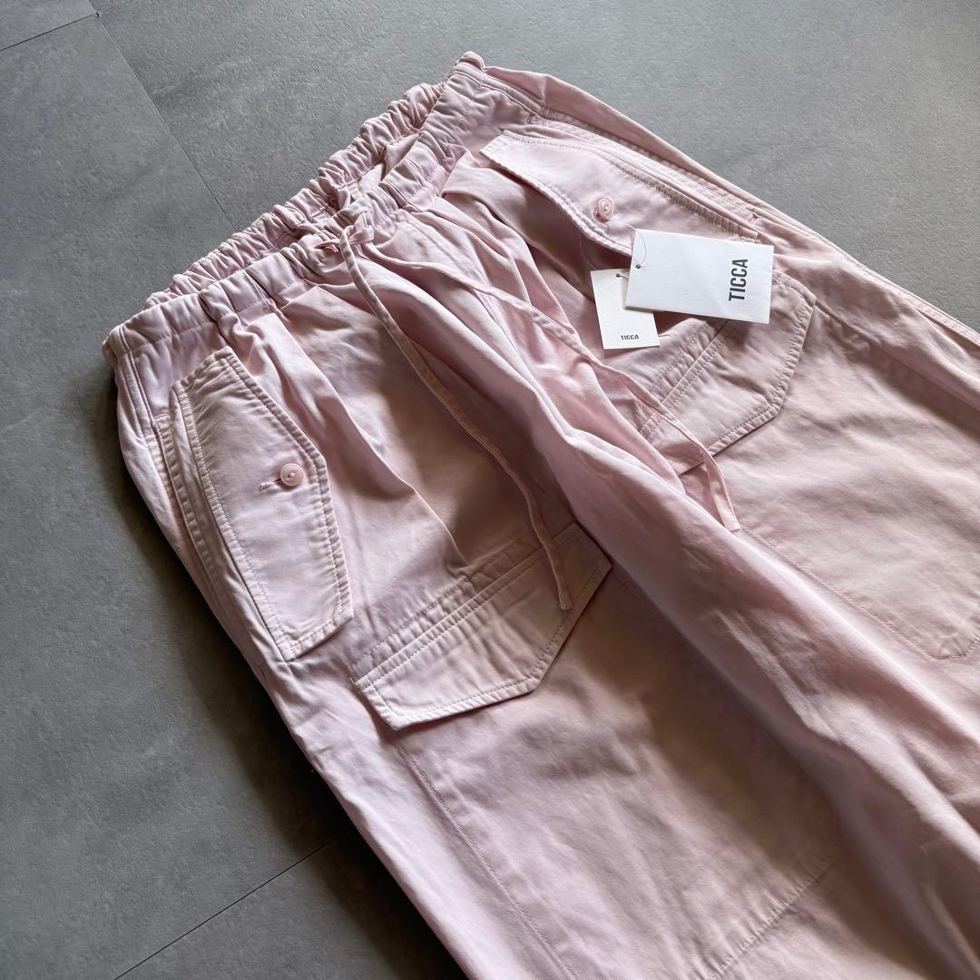 【2025／新品タグ付✨】TICCA カーゴパンツ パラシュートパンツ　ピンク