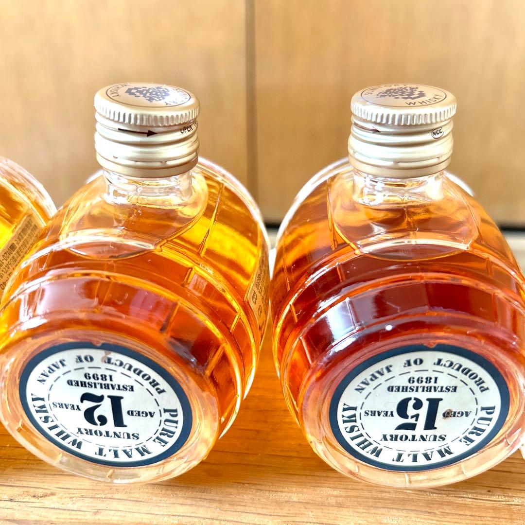 サントリー ピュアモルトウイスキー エイジングセット 樽型 木製台付