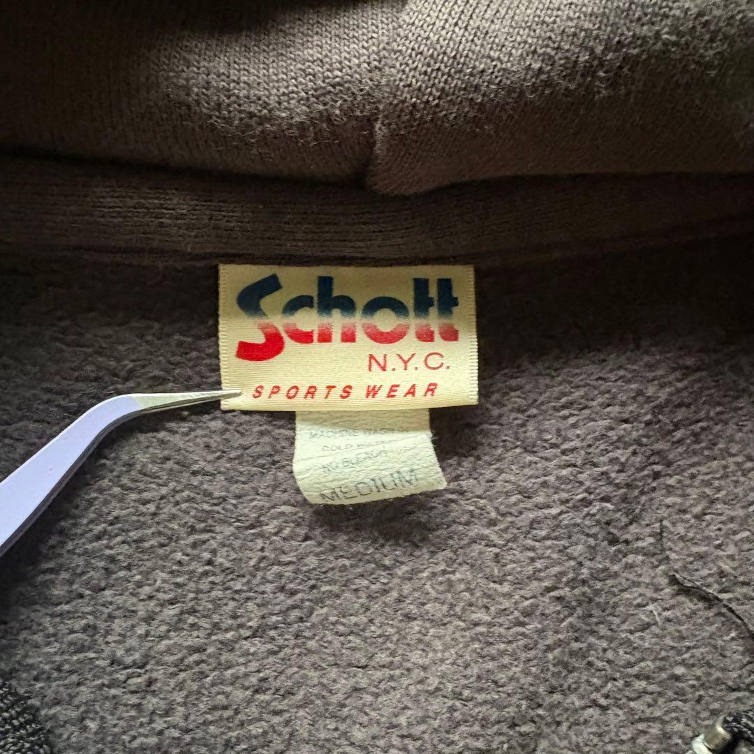 スミクロ フェード Schott(ショット) ジップパーカー 黒 ブラック M