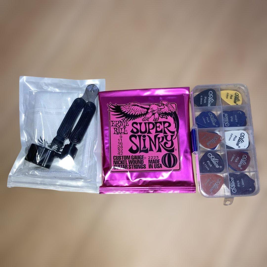 BUSKER'S ブラック エレキギター