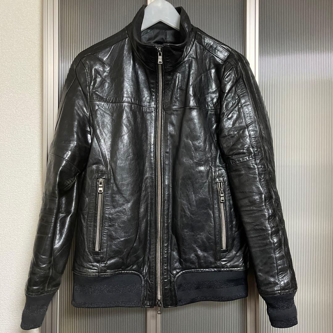 5351 POUR LES HOMMES ラムレザートラックジャケット 46