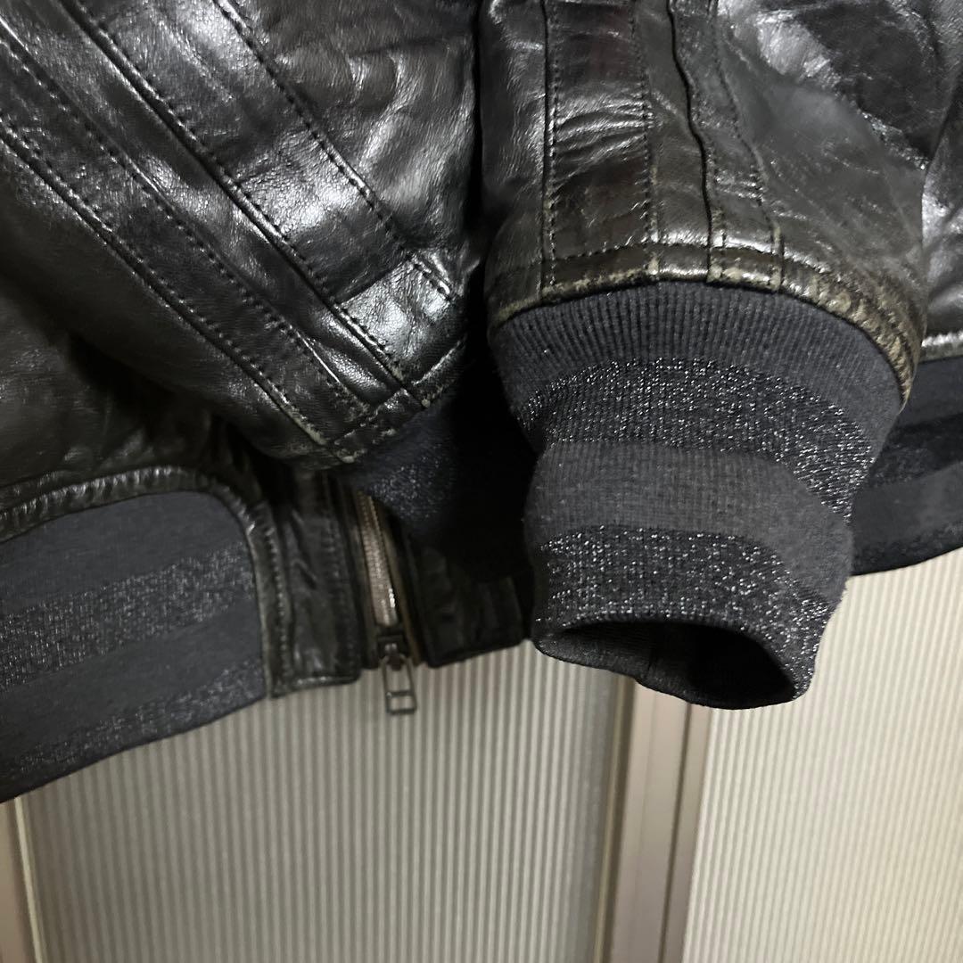 5351 POUR LES HOMMES ラムレザートラックジャケット 46