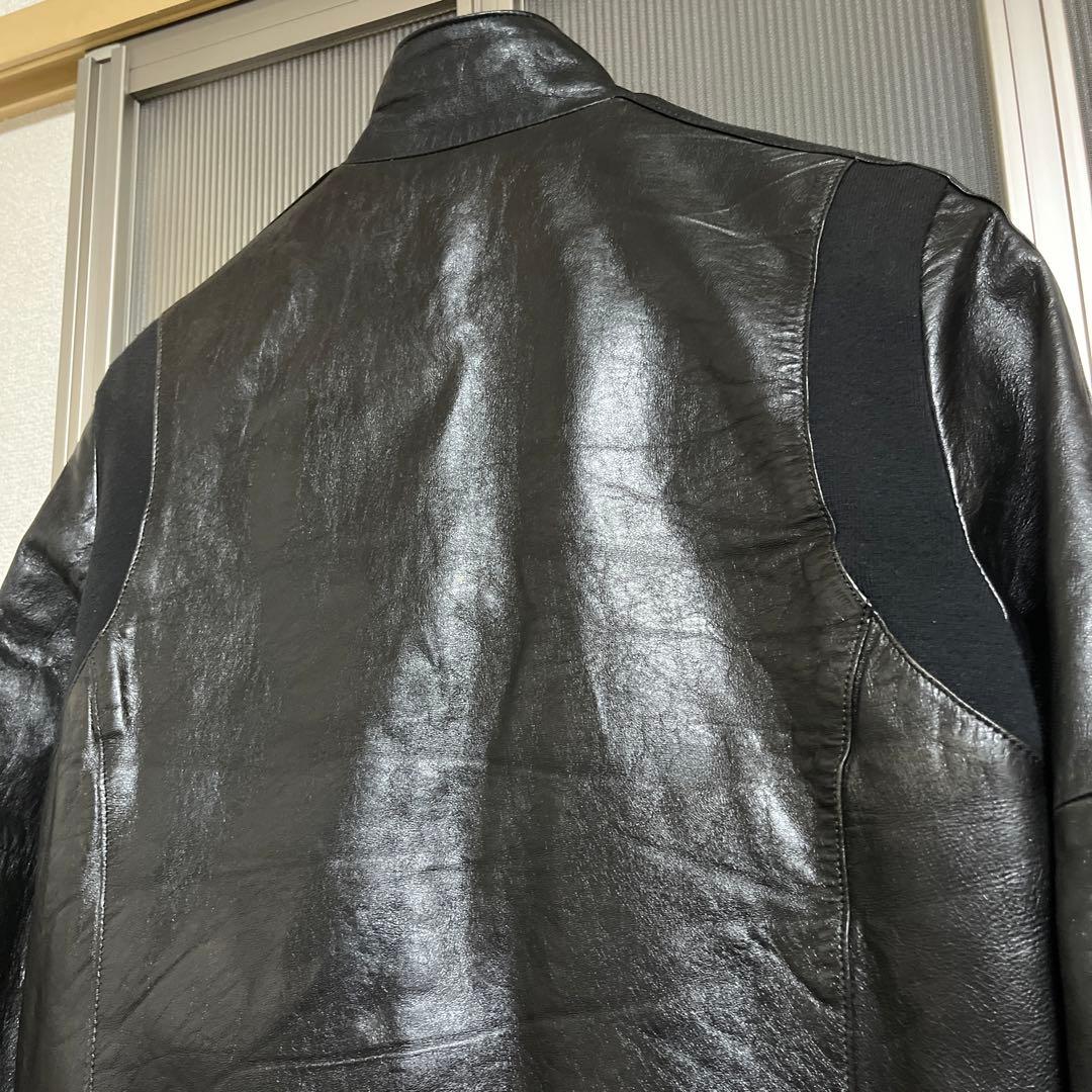 5351 POUR LES HOMMES ラムレザートラックジャケット 46