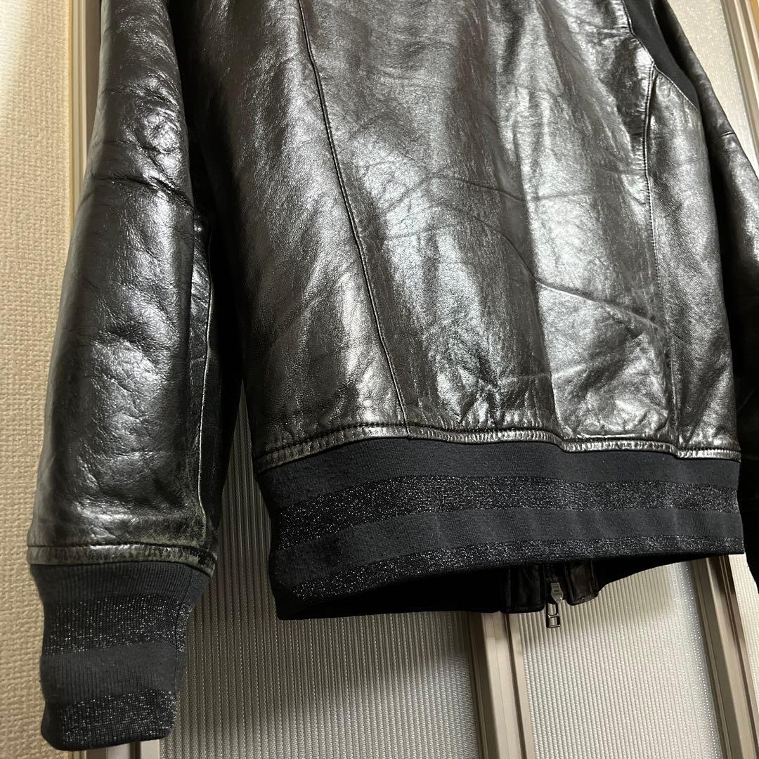 5351 POUR LES HOMMES ラムレザートラックジャケット 46