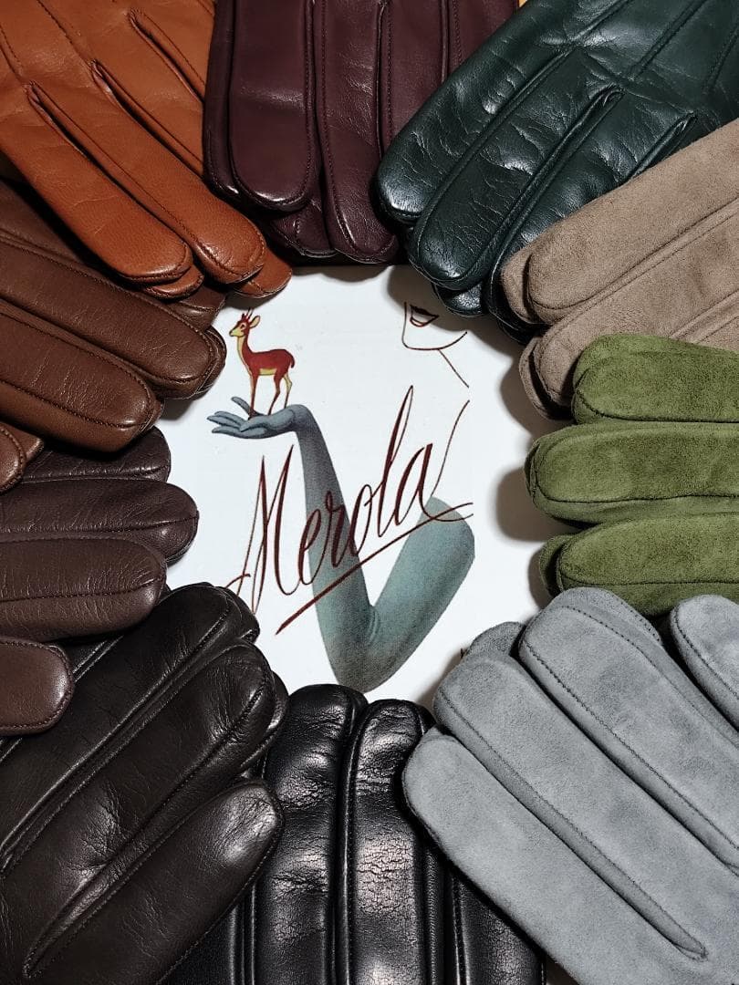 初売り 今季 メローラ ナッパ黒 ライニングなし グローブ 革手袋 MEROLA