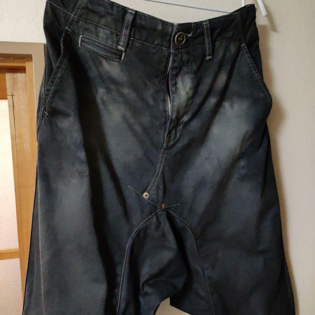GANRYU サルエルパンツ 1 ブラック 後染め 墨クロ ギャルソン