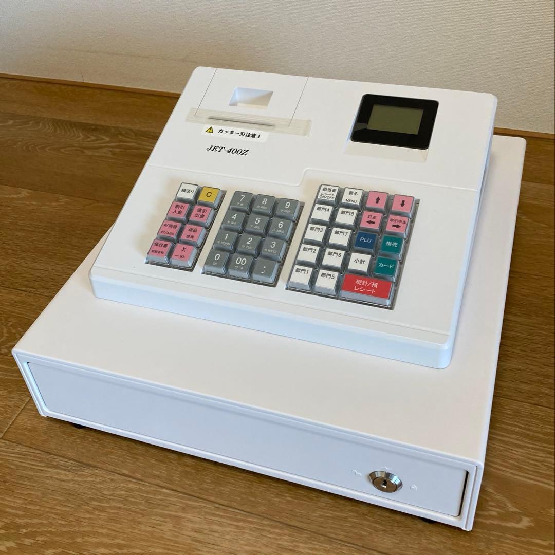 レジスター クローバー電子 JET-400Z 感熱紙タイプ レジロール10巻付