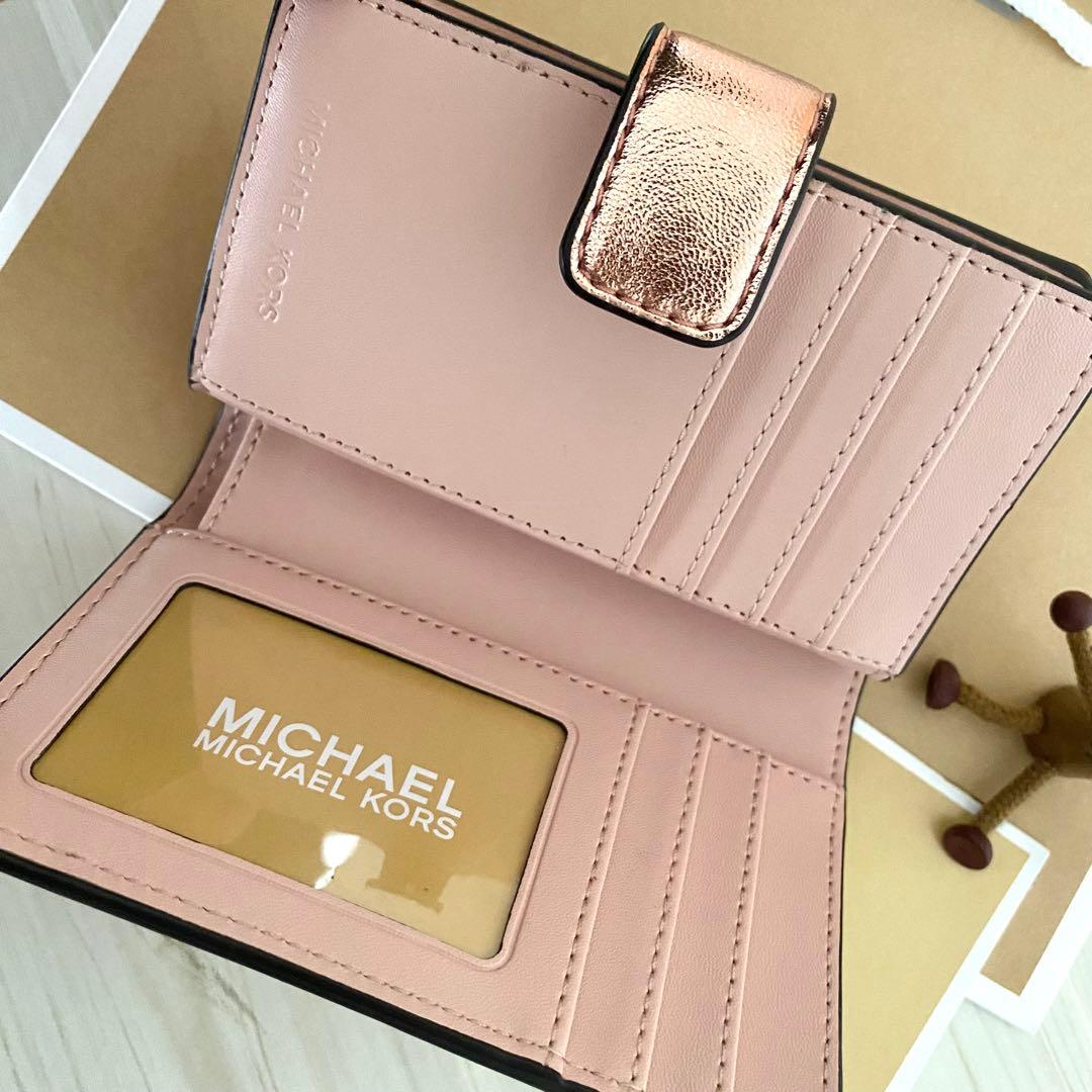 ★新品 MICHAEL KORS 折り財布 ピンク 二つ折り財布