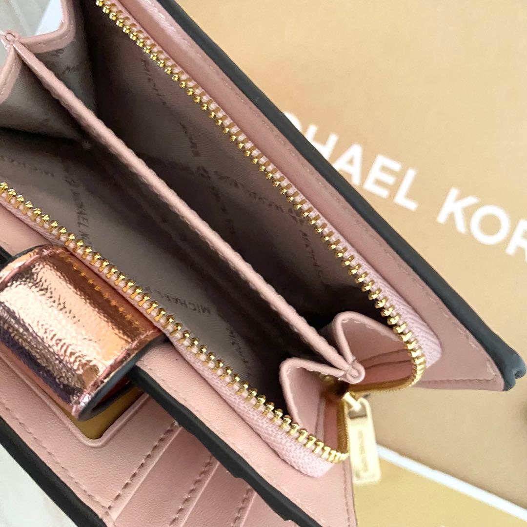 ★新品 MICHAEL KORS 折り財布 ピンク 二つ折り財布