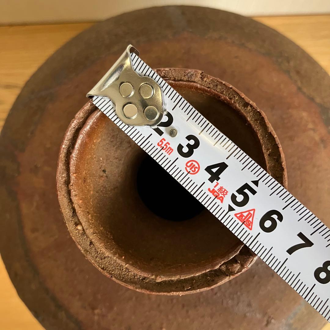 備前焼　壺　花瓶　松田華山造　※