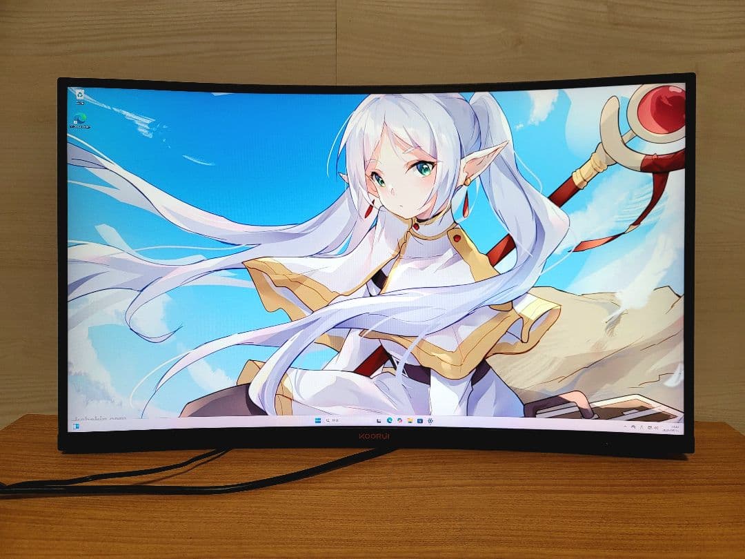 美品　KOORUI 27インチ　WQHD　144Hz 湾曲ゲーミングモニター