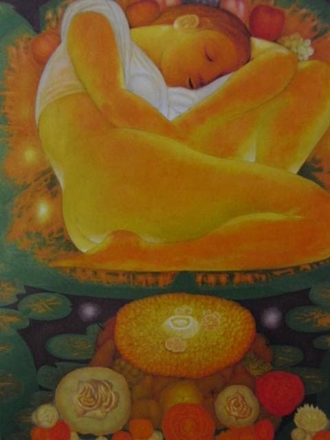 江村正光、【幻華】、希少な額装用画集より、新品額装付