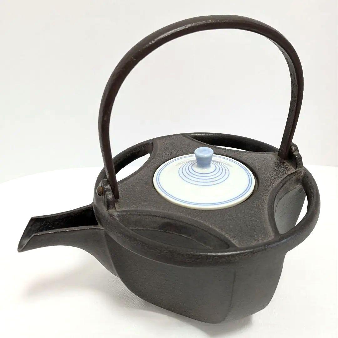 七宝鉄瓶　高橋敬典　共箱　替え蓋 茶道具　七宝銚子