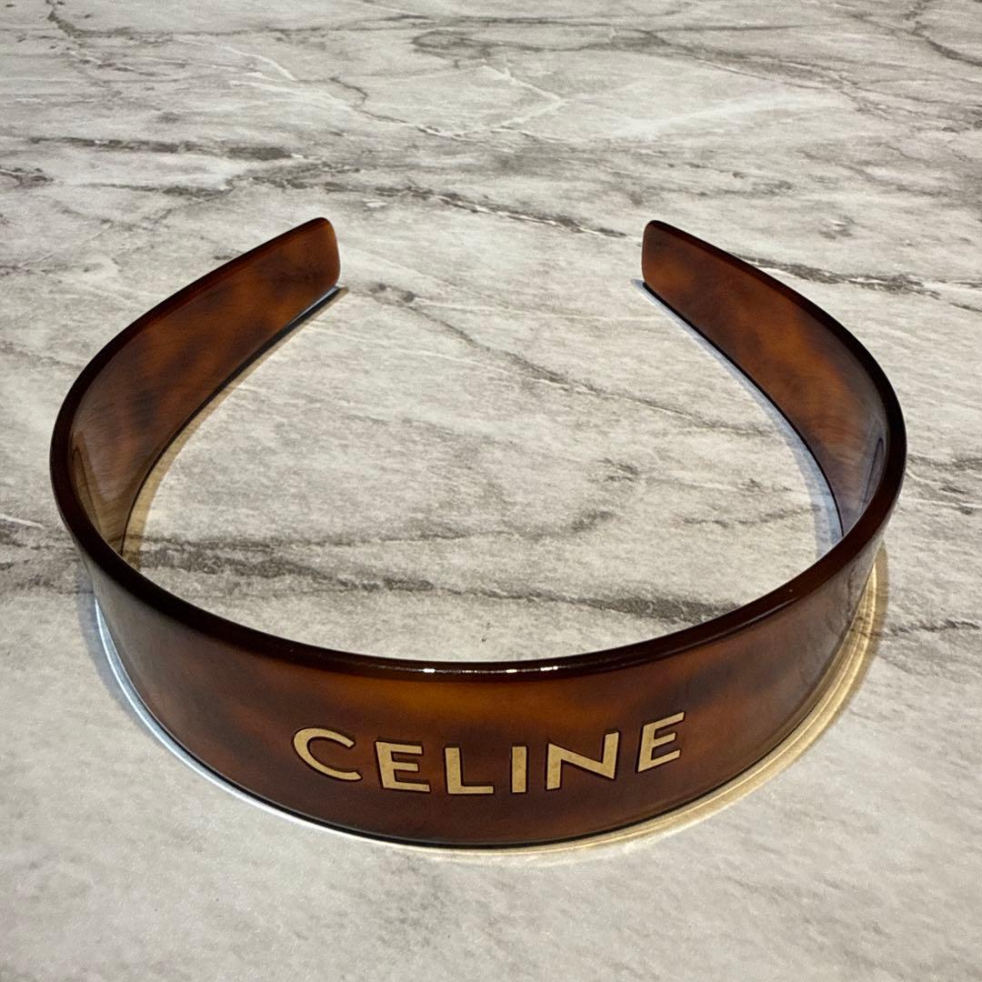 CELINE ヘアアクセサリー ヘッドバンド / アセテート＆スチール