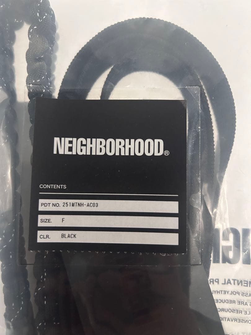 首輪・ハーネス・リード NEIGHBORHOOD DOG LEASH NARROW Black