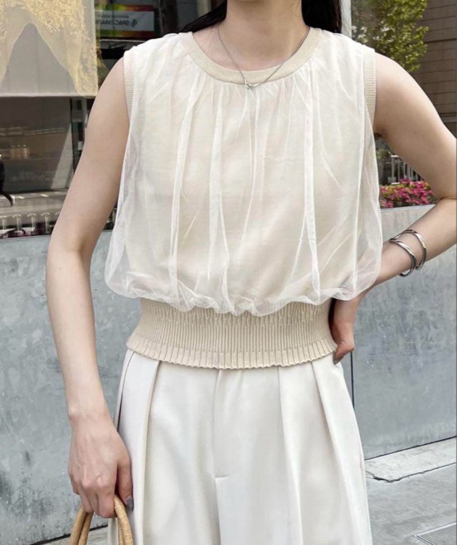 capricieux le'mag チュールレイヤードタンク