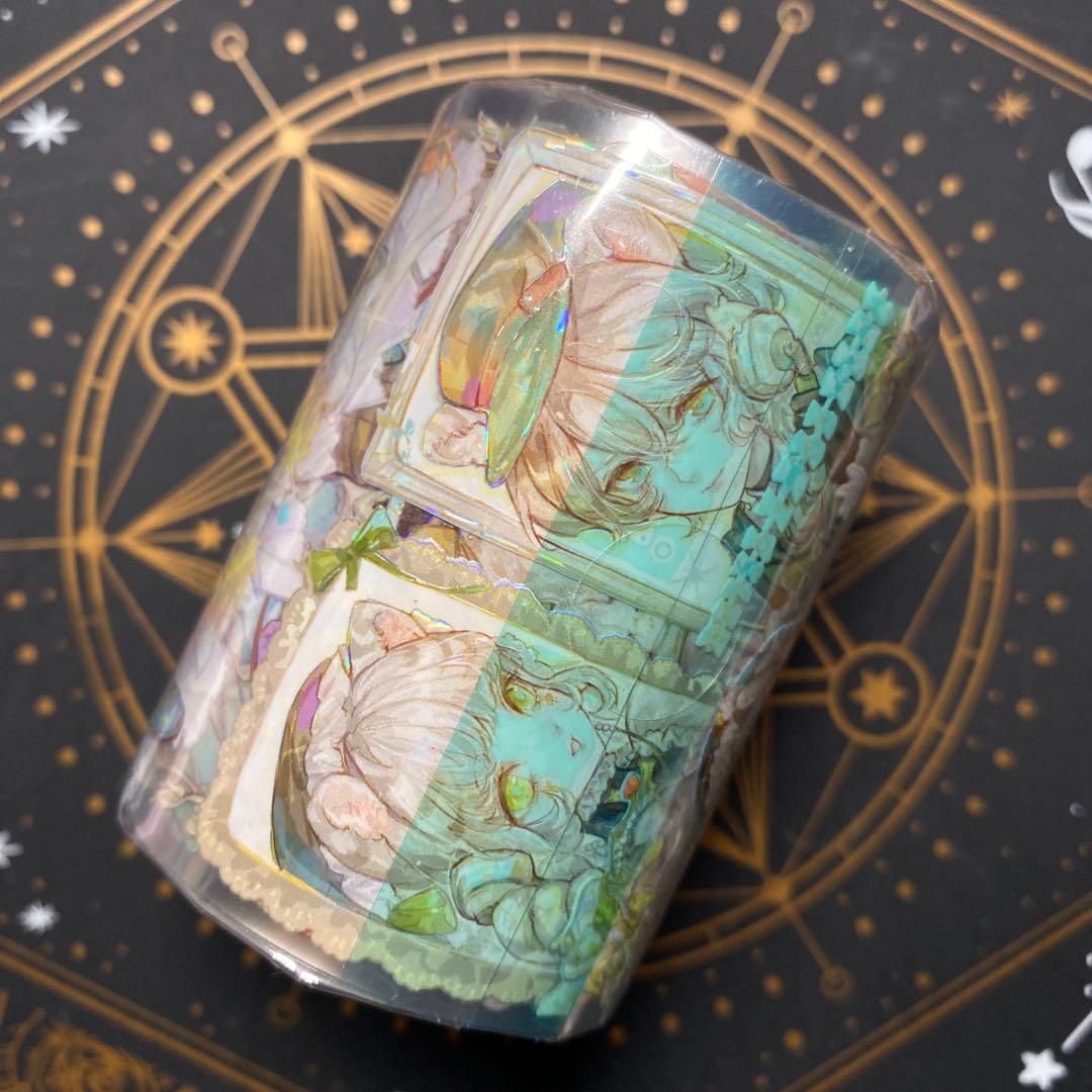 【9404】海外　4/5/巻　貝殻光マスキングテープ　人物系　裁縫　男子女子