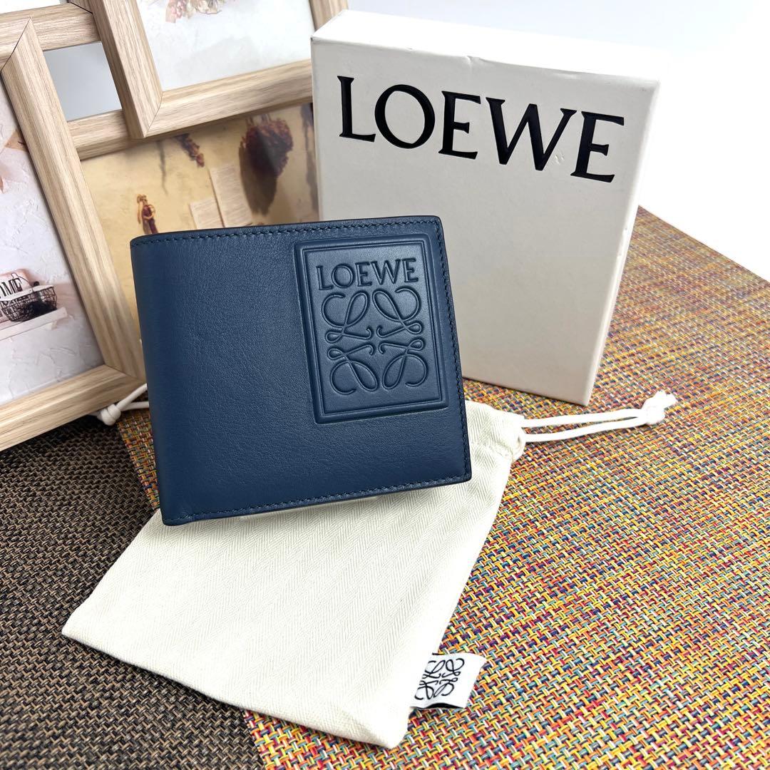 ✨極美品✨ LOEWE ロエベ バイフォールド　ウォレット　サテンカーフ