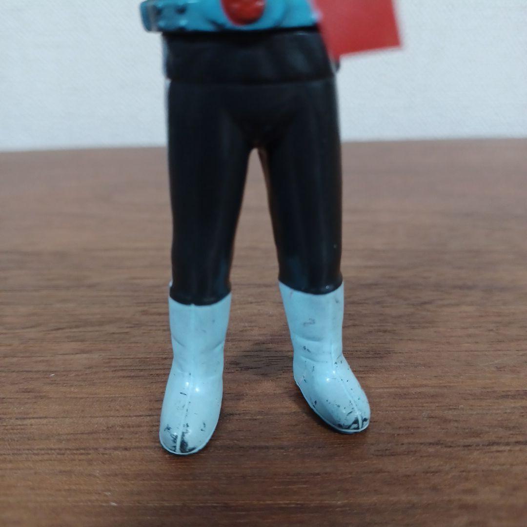 当時ものポピー製「仮面ライダー」希少青成型＆黒成型ミニソフビフィギュア２点セット