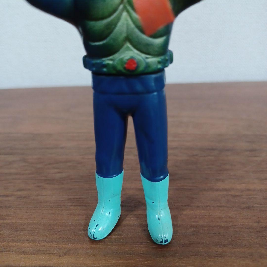 当時ものポピー製「仮面ライダー」希少青成型＆黒成型ミニソフビフィギュア２点セット