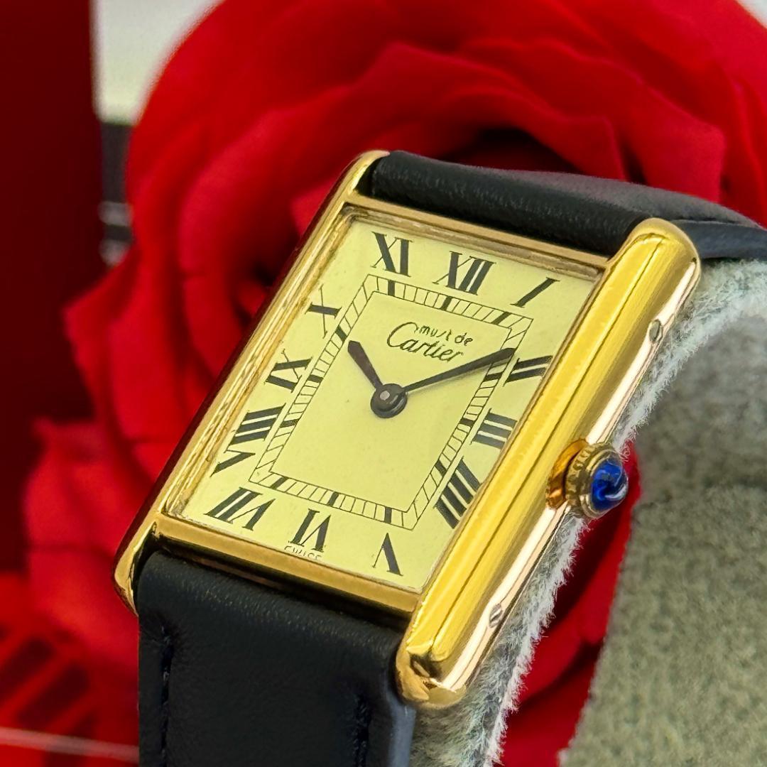 新品仕上済み カルティエ マストタンクLM 手巻き 稼働 腕時計
