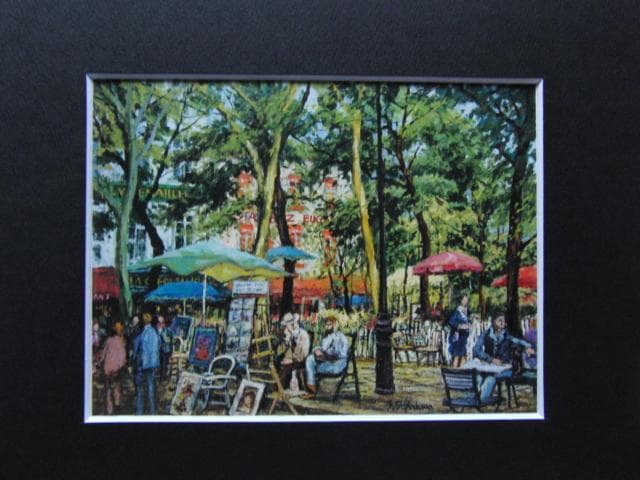 深沢昭明、【パリ・テルトル広場の画家達】、希少な画集画