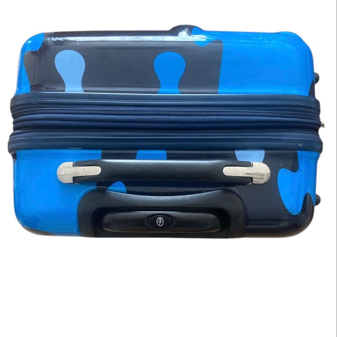 J様　カステルバジャック✨キャリーケース　スーツケース　ブルー　総柄　鍵付き