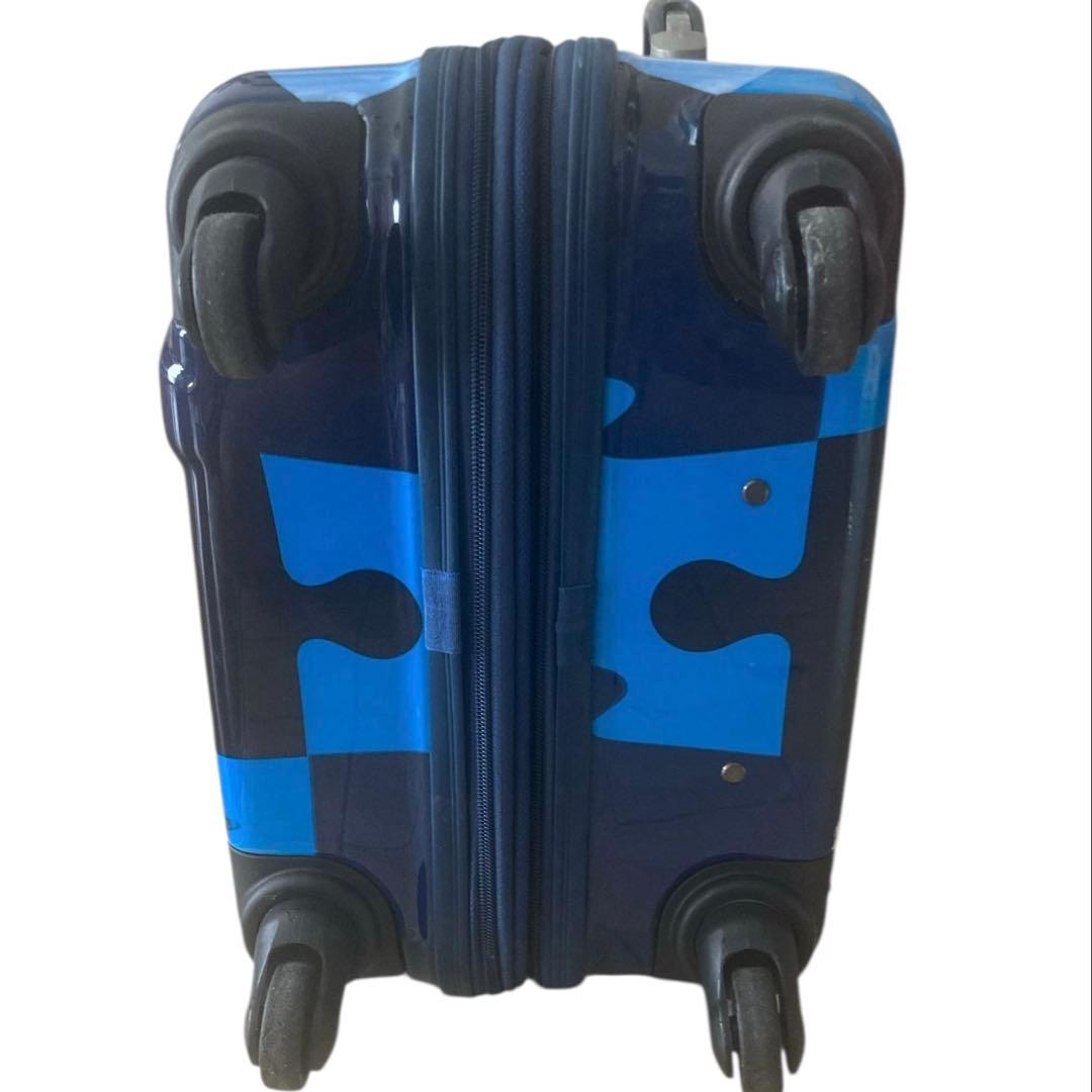 J様　カステルバジャック✨キャリーケース　スーツケース　ブルー　総柄　鍵付き