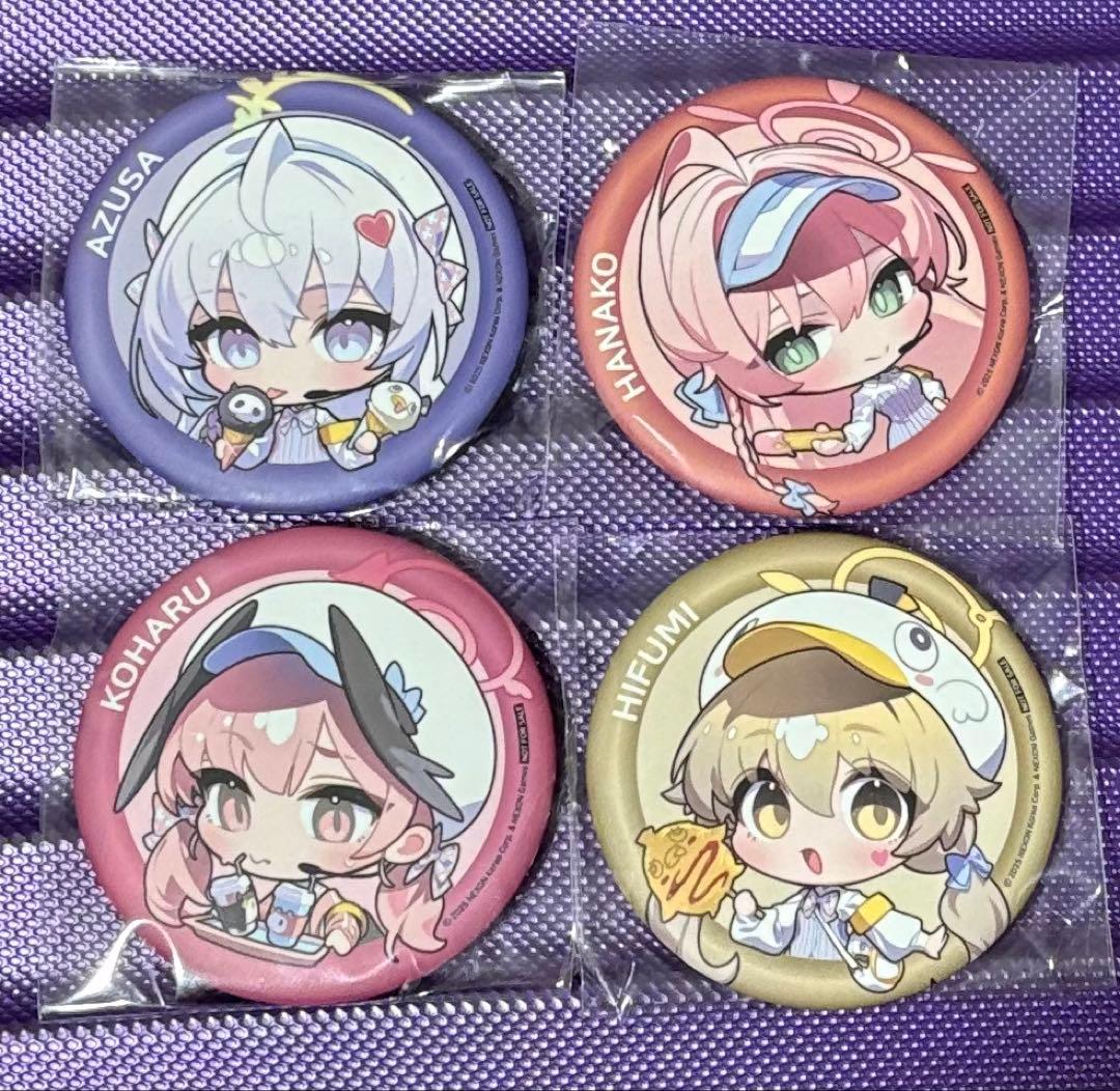 AGF2025 韓国　ブルーアーカイブ MD特典　缶バッジ　4点セット