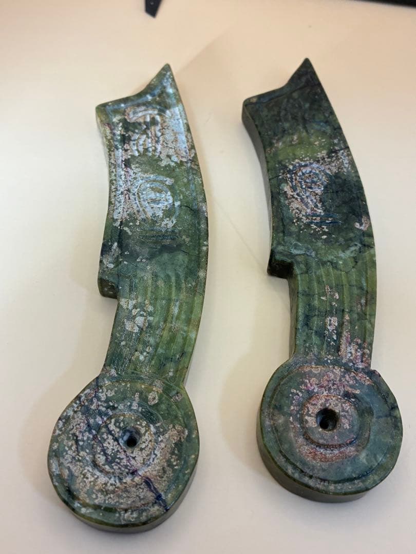 中国骨董品 天然高古玉 天然玉石 刀幣通貨高古玉 貴重 時代物文房具 希少レア